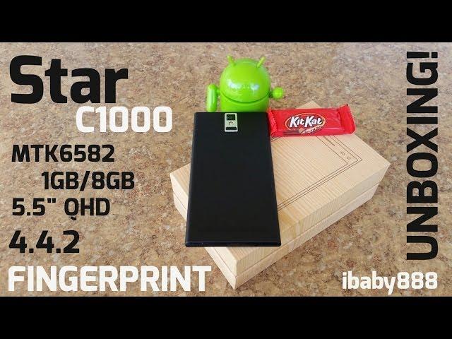 Star C1000 Real Fingerprint MTK6582 1.3GHz 1GB/8GB 4.4.2 Kitkat 3G GPS - Unboxing!