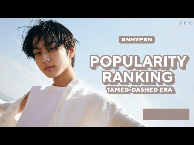 ENHYPEN (엔하이픈) POPULARITY RANKING // Tamed-Dashed era (October 2021)