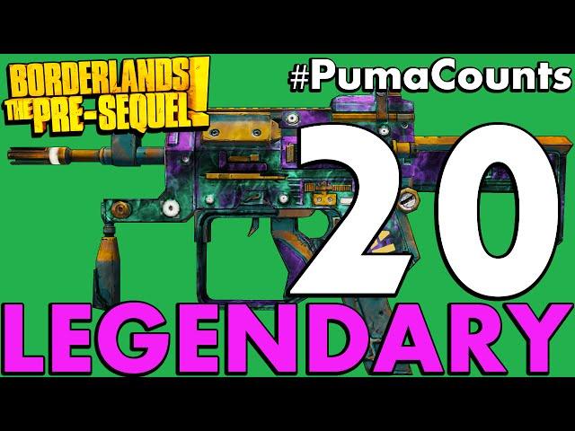 Top 20 Best Legendary Guns and Weapons in Borderlands: The Pre-Sequel! #PumaCounts