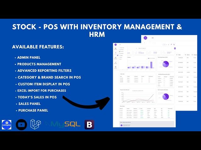 Stock - POS with Inventory Management & HRM in PHP Laravel Source Code