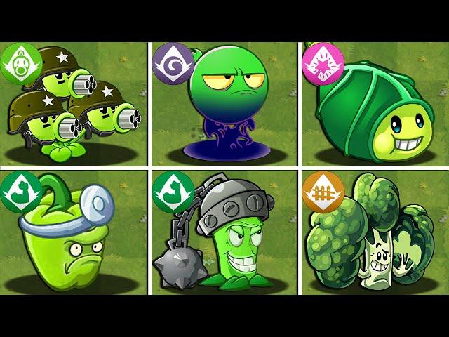 PvZ 2 Final Boss - All GREEN PREMIUM Plants Power-Up vs PvZ 2 Final Bosses Fight!