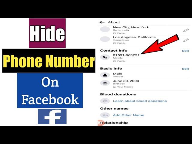 How To Hide Phone Number On Facebook