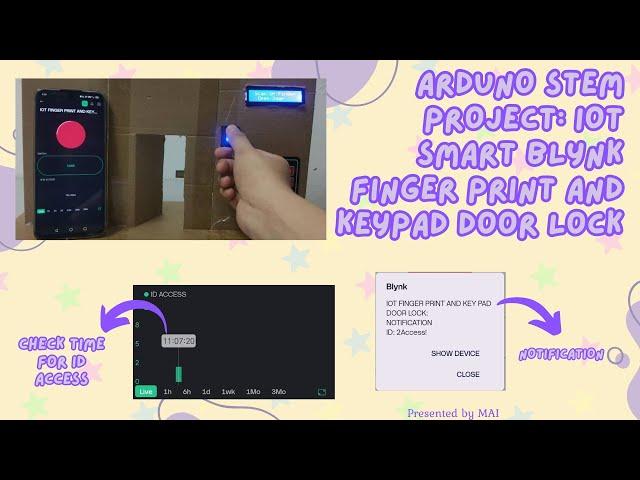 ARDUINO STEM PROJECT : IOT SMART BLYNK FINGER PRINT & KEYPAD DOOR LOCK