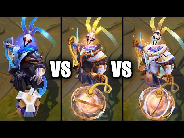 Pulsefire Thresh vs Prestige Pulsefire Thresh Skins Comparison (League of Legends)