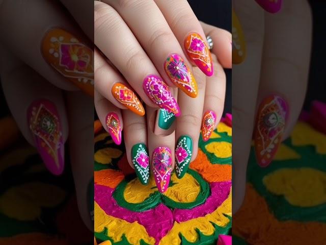 special nail art design for Holi 2025 #holi #nailtechnician #youtubeshorts