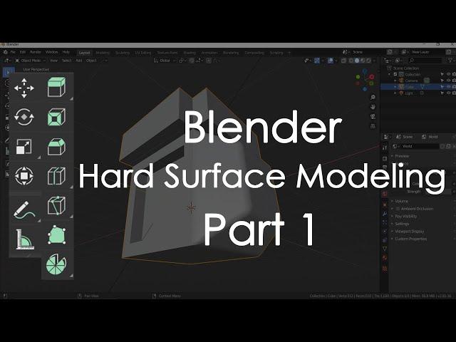 Hard surface modeling in Blender part 1