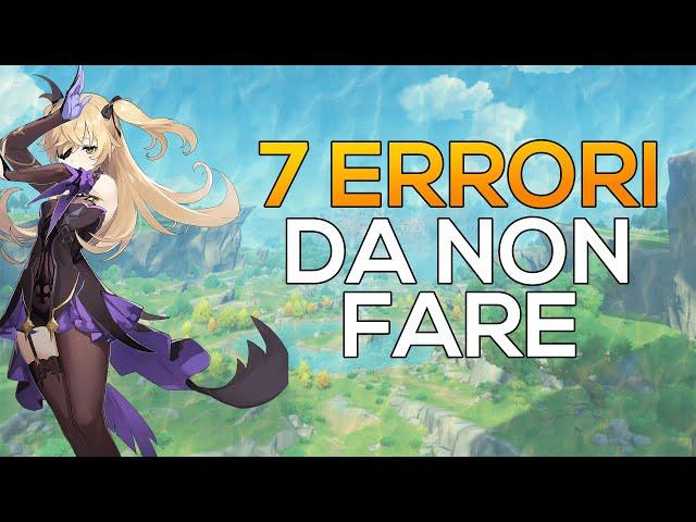 7 Errori da non fare su genshin impact - Gensin Impact ITA