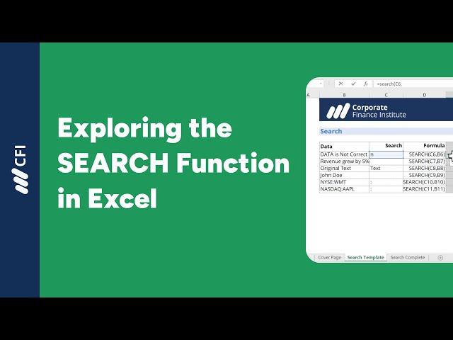 How to use the SEARCH Function in Excel