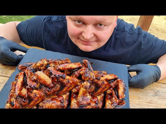 Grilled chicken wings. Crispy and juicy in the same bite