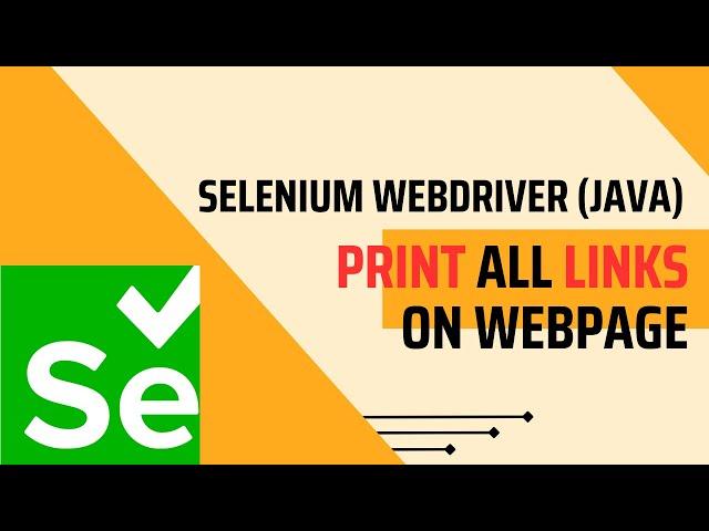 Print all links present on webpage | Selenium Interview question | FullStackSDET