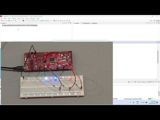 Changing the state of GPIO pins with the LAUNCHXL-F28069 kit