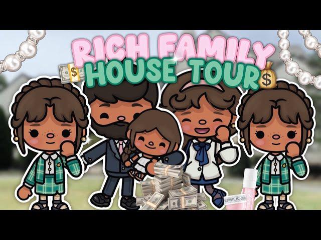 RICH FAMILY HOUSE TOUR  || Toca boca life world  || ROLEPLAY *with voice* ️