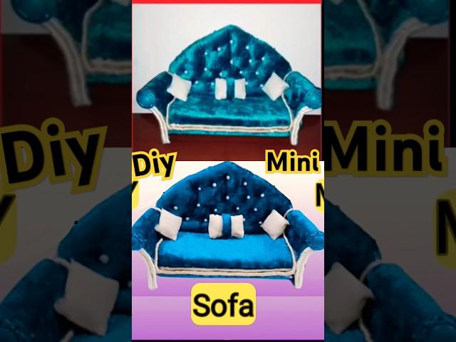 How to Make Mini Mini Sofa | diy doll sofa | barbie sofa  #shorts#minisofa#diy