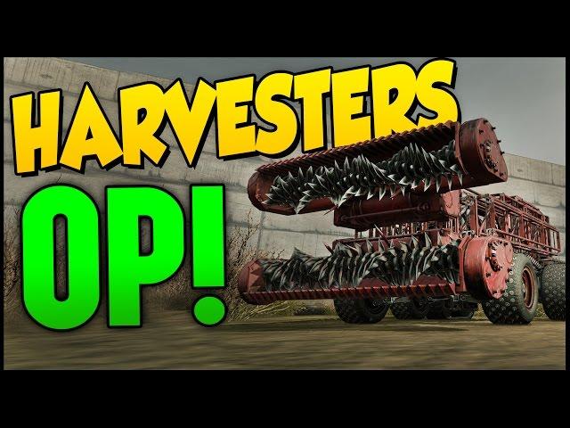 Crossout  Dual Harvesters Build - OP MELEE! [Crossout Gameplay]