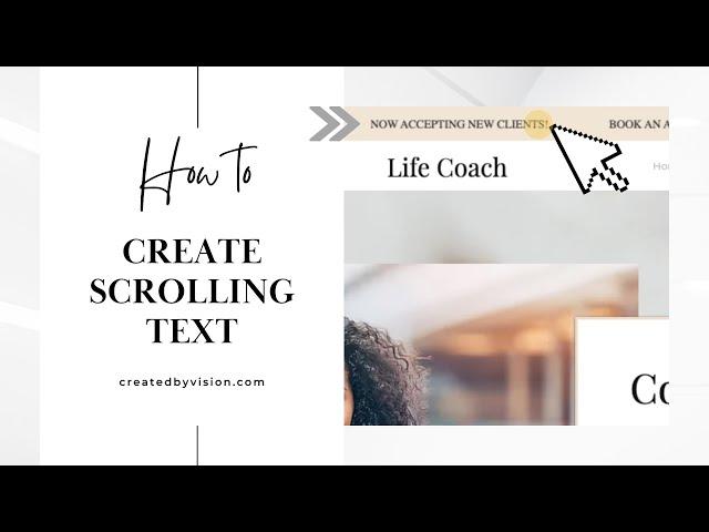 How to Create Scrolling Text on WIX- NO Coding Experience Needed