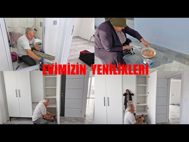 YENİ EVİMİZİN DOLAP KURULUMU BİTTİ VE ÖĞLE MENÜMÜZ