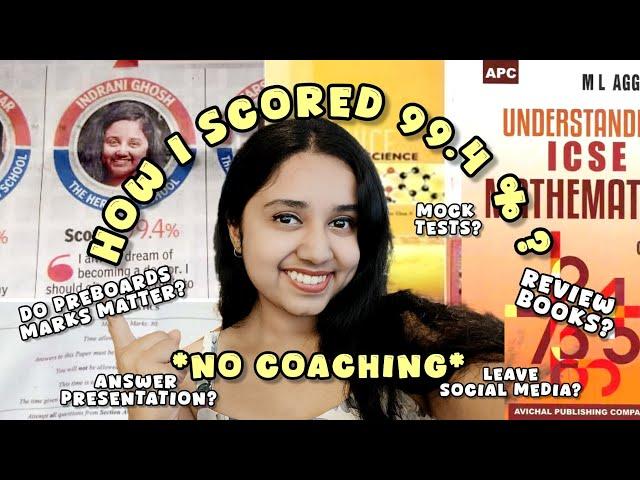 HOW I SCORED 99.4 % in class 10 BOARDS  | *NO COACHING* | PREPARATION TIPS FOR BOARDS 2025