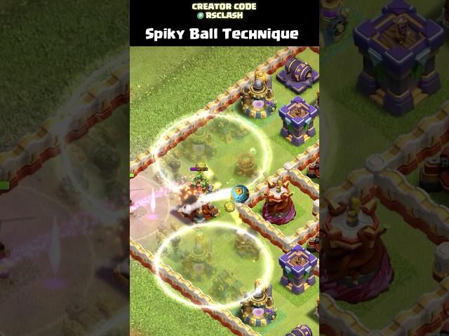 Spiky Ball Op Technique (Clash of Clans) | #shorts #clashofclans