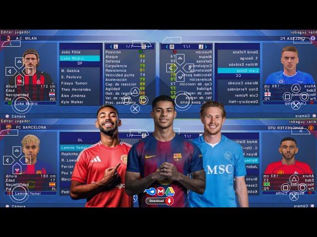 EFOOTBALL PES 2026 PPSSPP Android Offline Full Update UCL, League, Kits 25/26 Season, 4K Graphics