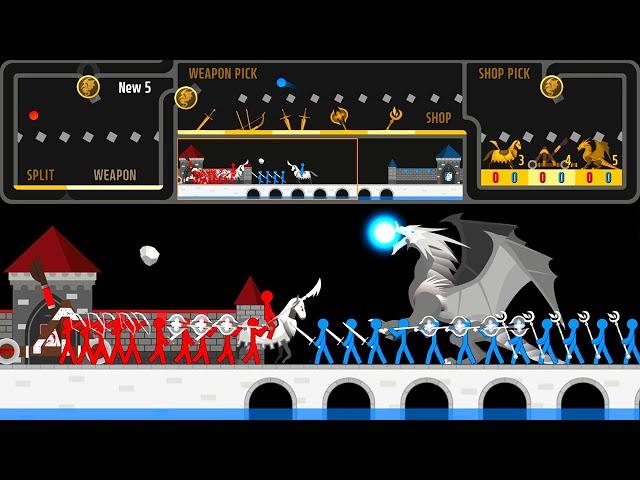 Stickman Fight at Castle : Dragon Devotee - Marble & Ragdoll battle