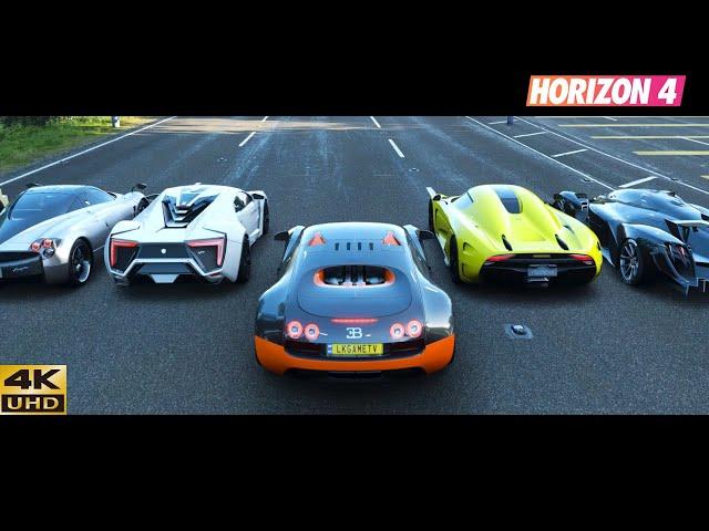 The Fastest Hypercars Drag Racing In Forza Horizon 4