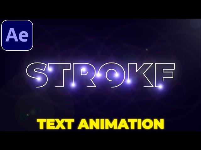 Light Stroke Text Tutorial in After Effects | Text Reveal | Text Animation