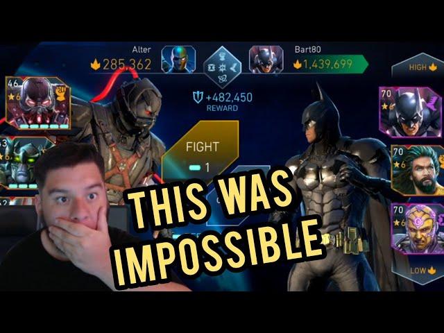 This Battle Was IMPOSSIBLE To Win.....And I Won!!! - Injustice 2 Mobile