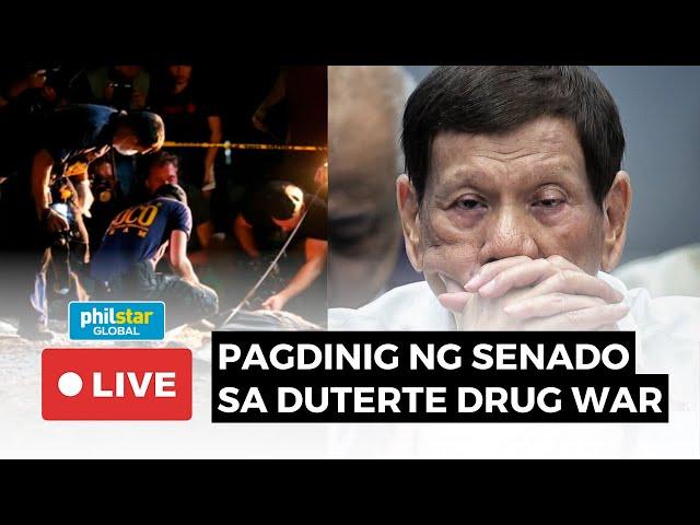 LIVE: Senate hearing on Duterte admin's drug war | October 28, 2024