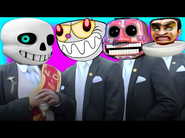 Sans & Cuphead & DJ Music Man & Skibidi Toilet -  Coffin Dance Song Meme (Cover)