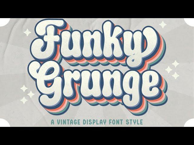 Funky Grunge Font | Display Font | Groovy Font | Retro Font | Download Free Font