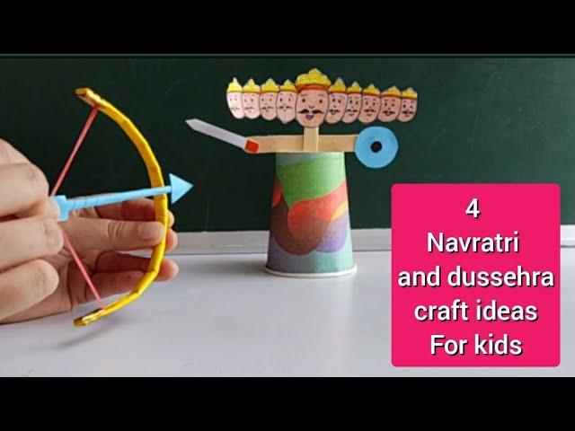 Navratri craft ideas | 4 Easy ideas with paper | Navratri craft ideas for kids