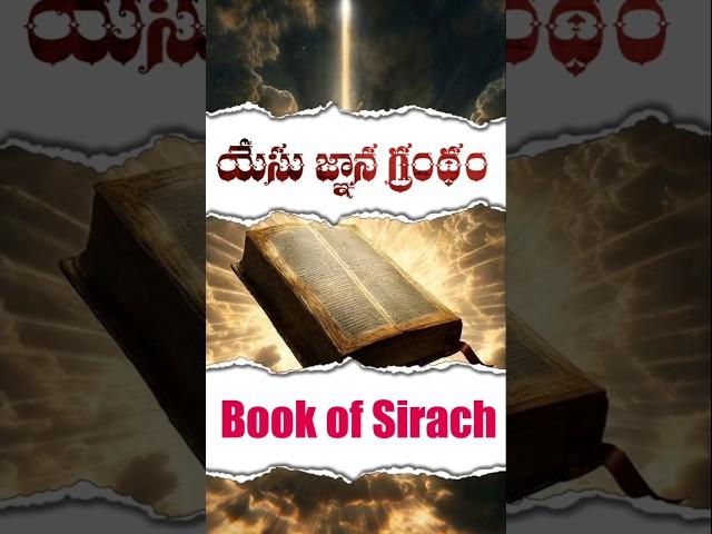 Book of Sirach A Manual for a Moral Life #sirach word of God