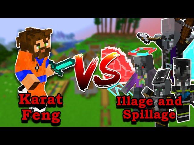 ME VS Illage & Spillage (plus a HARD RAID) | Player VS Minecraft Mob battle