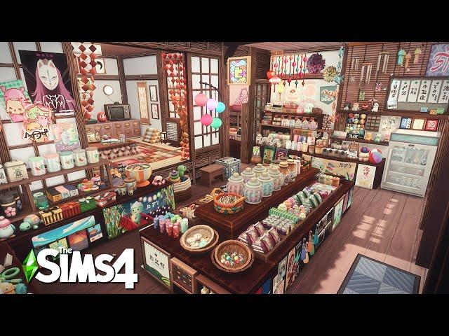 Japanese Retro Candy Shop | The Sims4 Stop Motion Build | NoCC |【シムズ４建築】