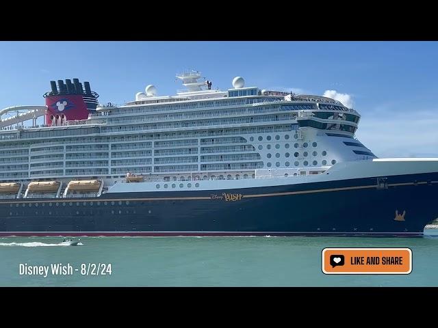 Disney Wish Sets Sail from Port Canaveral: August 2nd, 2024 – Magical Departure!