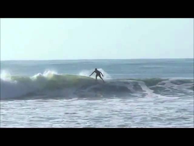 surfing waves from hurricane Igor at our secret spot in southeast NC