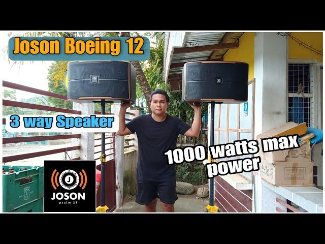 Sound System  Joson Boeing 12  Three way Speaker sound Test with Speaker Stand