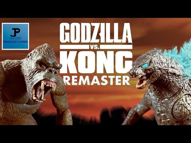 Godzilla VS Kong - REMASTERED (Stop Motion Fight)