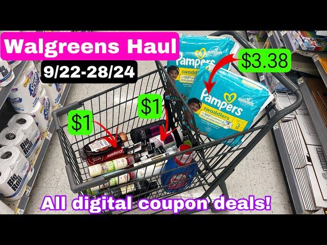 Walgreens Haul - $3.38 PAMPERS! All digital coupon deals! 9/22-28/24