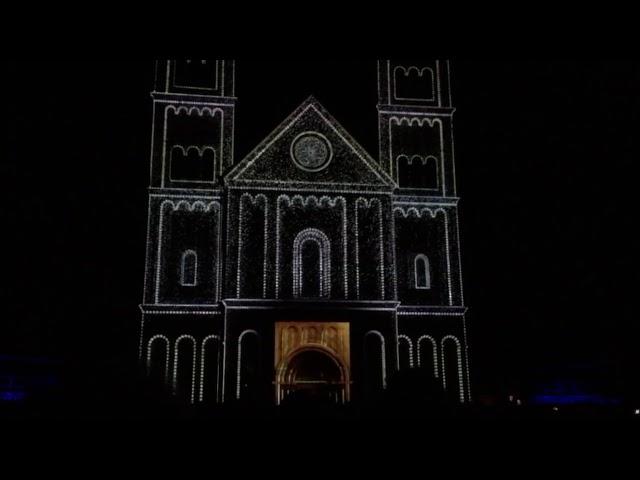 Reformation celebration 11-11 December music and light show outside our church Cathedral VIborg