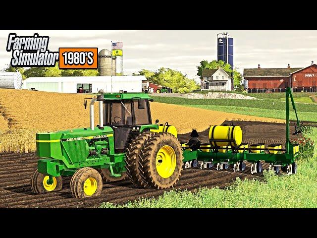 PLANTING, TILING & JD COMBINE PURCHASE ON IOWA FARM! (1980'S ROLEPLAY) | FARMING SIMULATOR