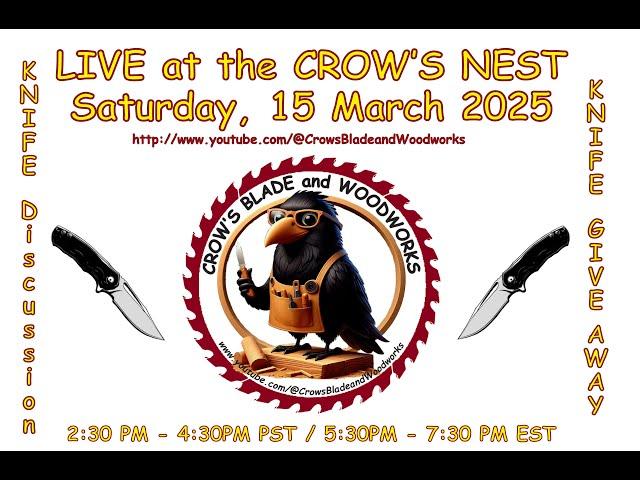 Live at the Crow's nest Saturday 15 March 2025