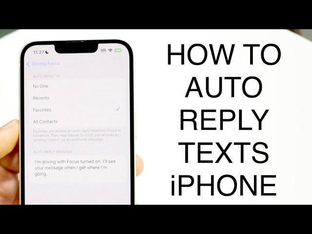 How To Auto Reply To Texts On iPhone! (2023)