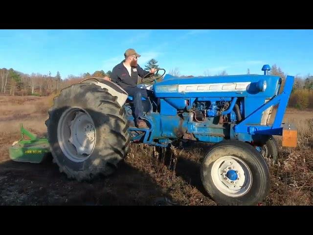 Ford 5000 2022 Mowing. Cutting Back Fields.