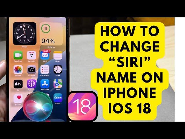 iOS 18 !! How To Change Siri Name On iPhone iOS 18 !! Change Siri Name To Anything iOS 18