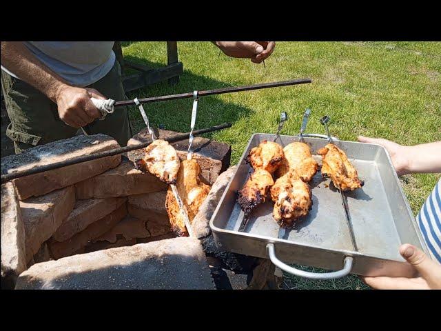 строим тандыр за 15 минут/ приготовили в нем вкусный обед/