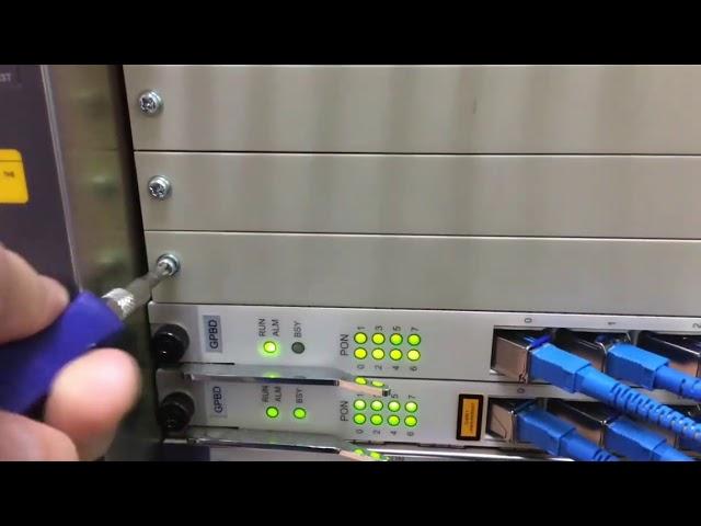 Huawei OLT How to install a new GPON Service board Card