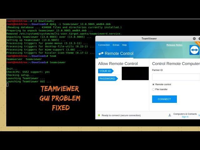 Teamviewer GUI launching  Problem Fixed | Kali Linux | 2018