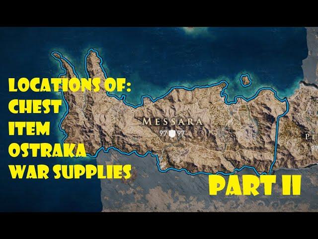 [Assassin's Creed Odyssey] All Chest, Item and Ostraka Locations in Messara Islands - Part II