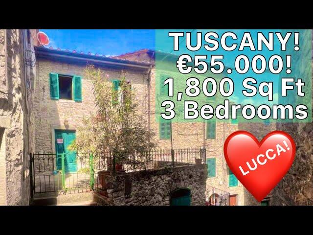 Stunning 3-Bedroom Stone Home in Tuscany | Move-In Ready! 1800 Sq Ft! Just €55.000!